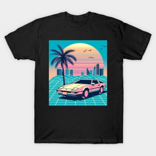 vaporwave retro sports car T-Shirt